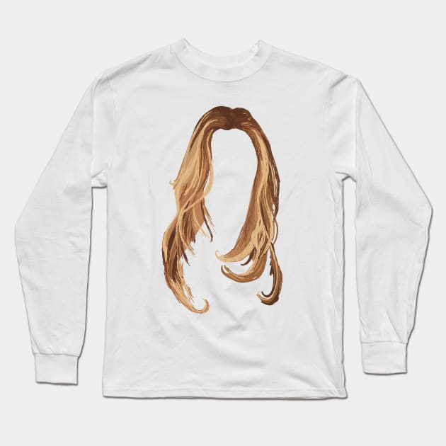 Blonde Hair Long Sleeve T-Shirt by Manitarka